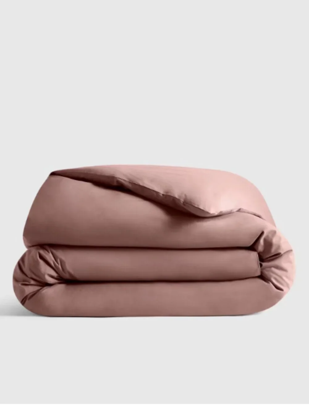 Quince Organic Crisp Percale King Duvet Cover in Clay